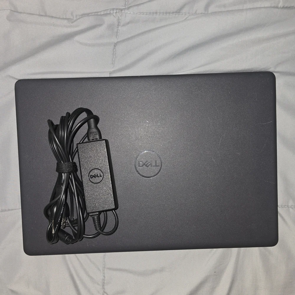 Dell Black Laptop with Minimalist Design and Vibrant Display